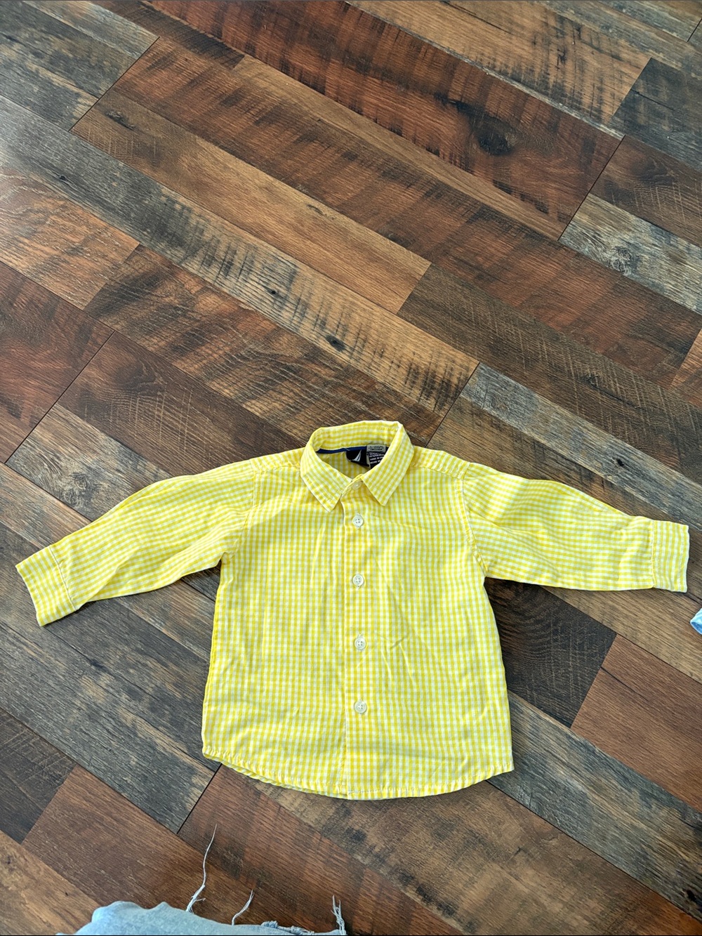 Nautica Yellow Gingham Button-Down Shirt for Kids